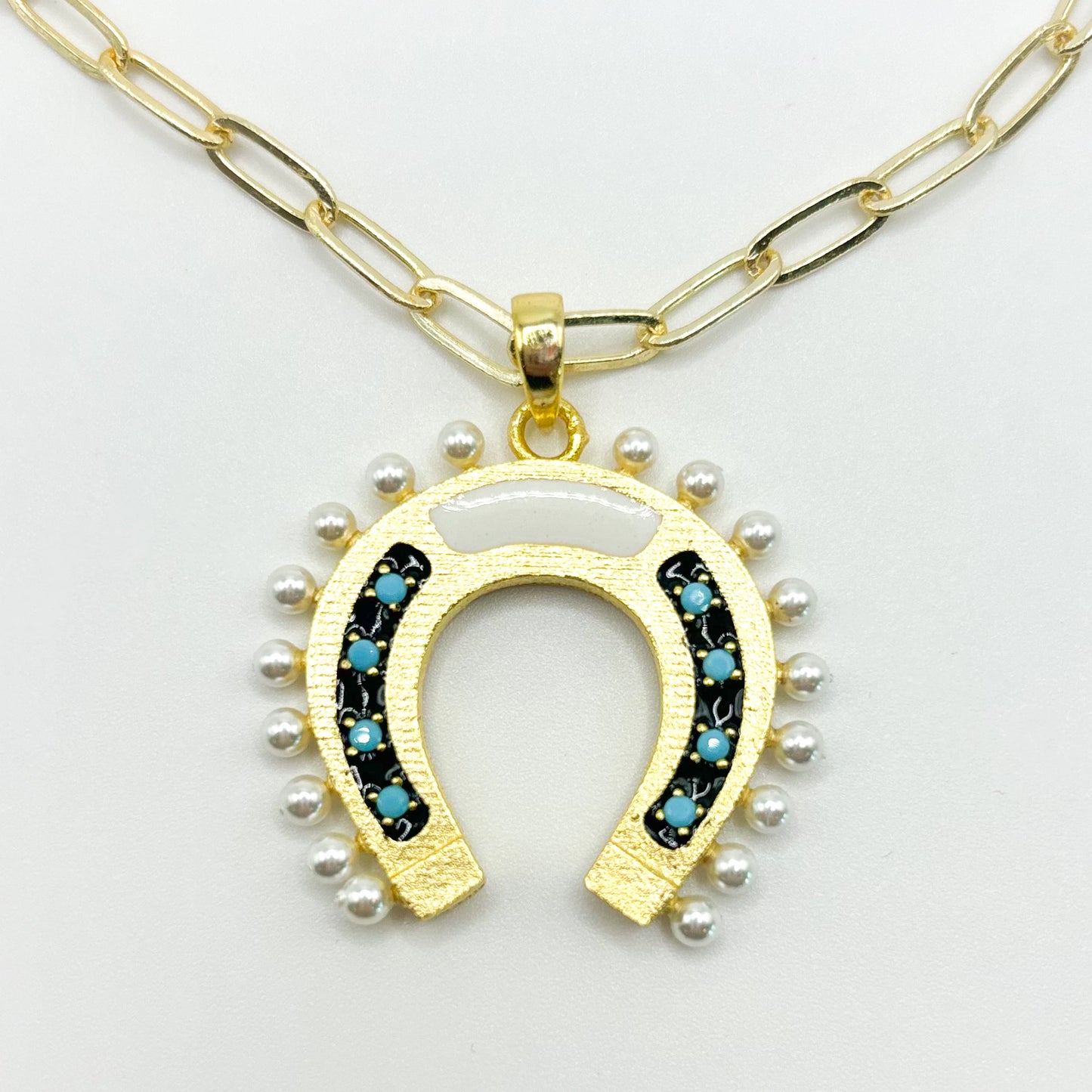 The Lucky Horseshoe Necklace - Pearl